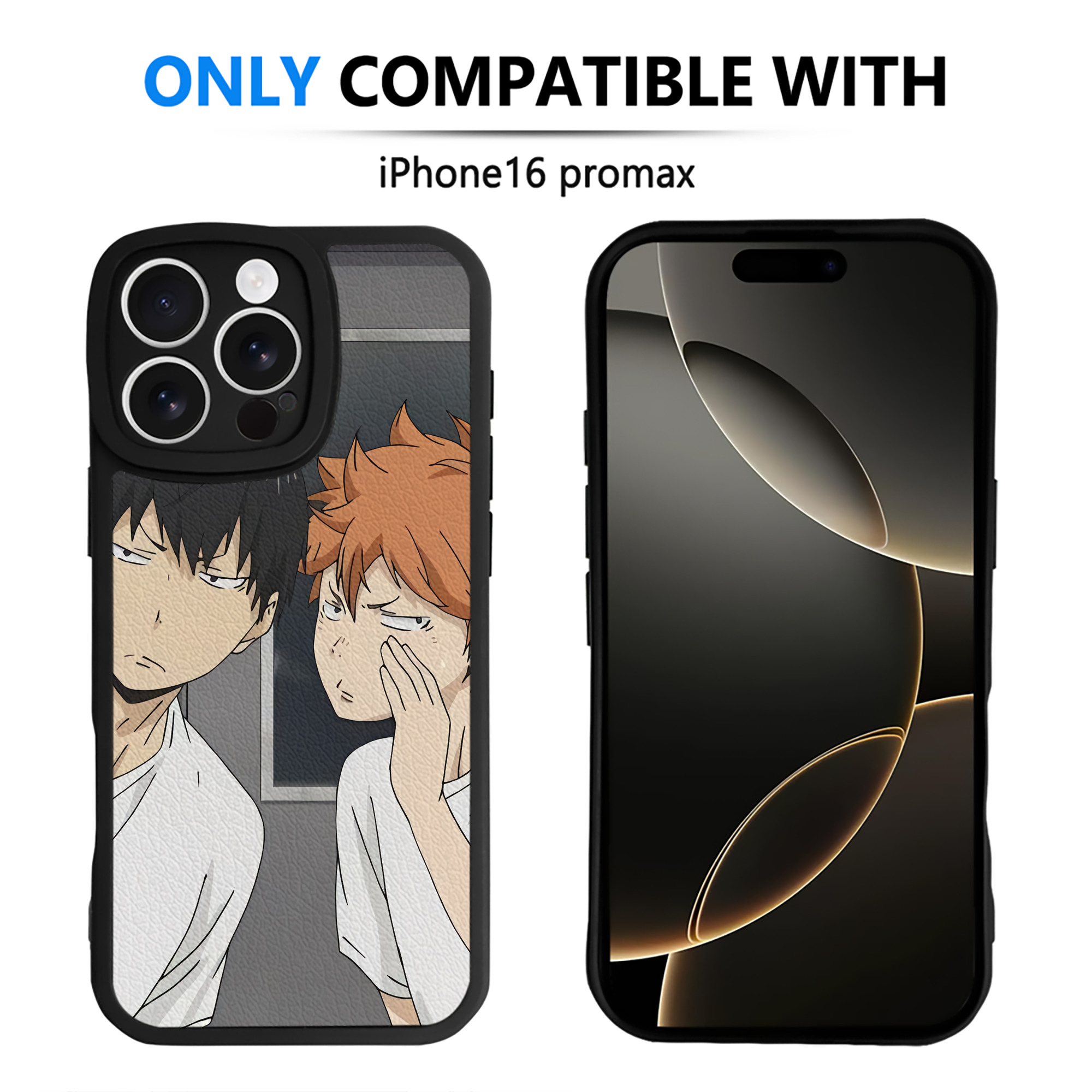 （画像用） ハイキュー!! Haikyu!! 【iPhone 16シリーズ対応】シリコンスマホケース（レザー調） 材質：シリコン